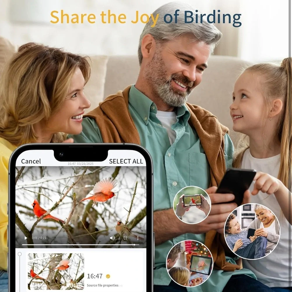 Bird Feeder with Camera, WiFi Outdoor Smart Bird Feeder Camera